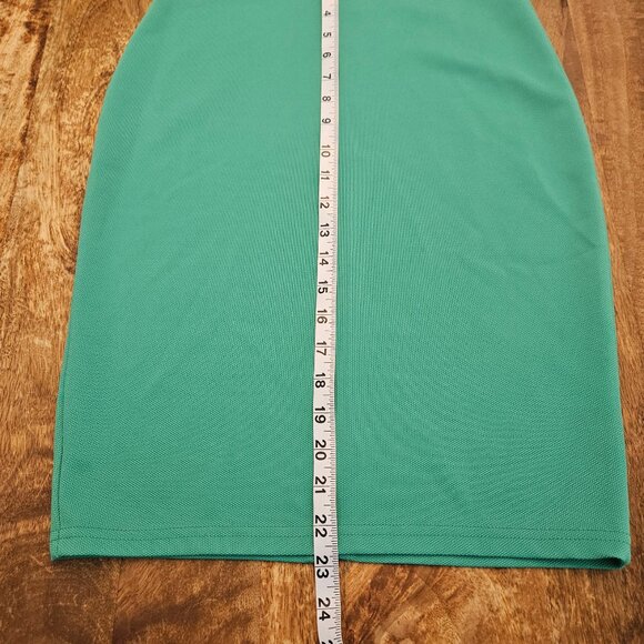 Be.You.Tiful Pencil Skirt Womens M Turquoise/Teal Bodycon Textured - Picture 4 of 6